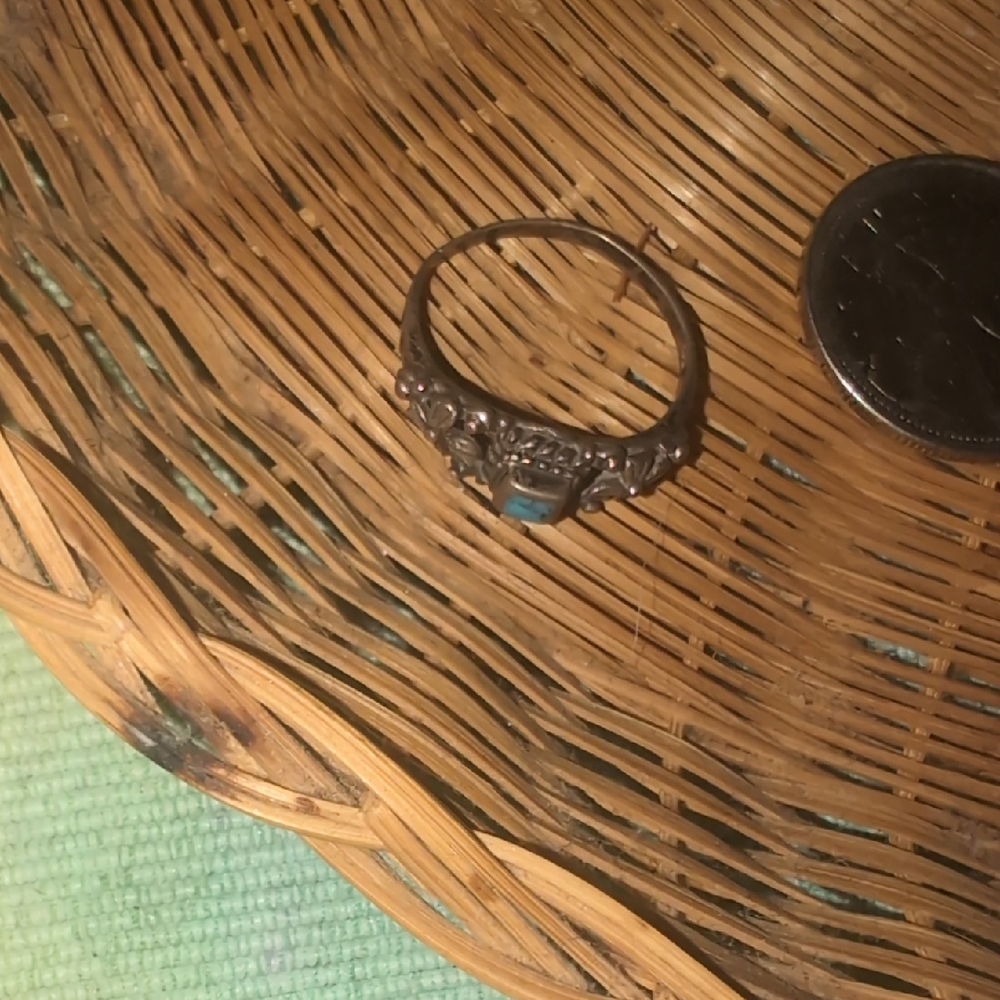 5 For $15 Turquoise And Silver Ring Size 6.5